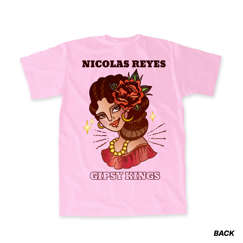 T-shirt rose "GITANA" Nicolas Reyes