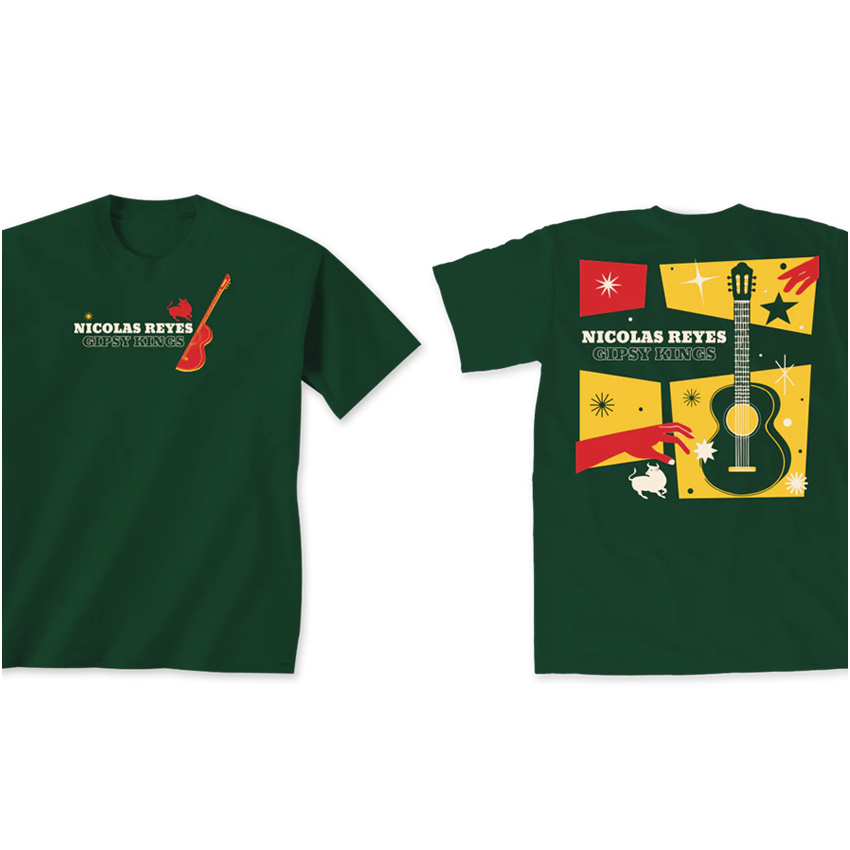 T-shirt vert GUITAR
