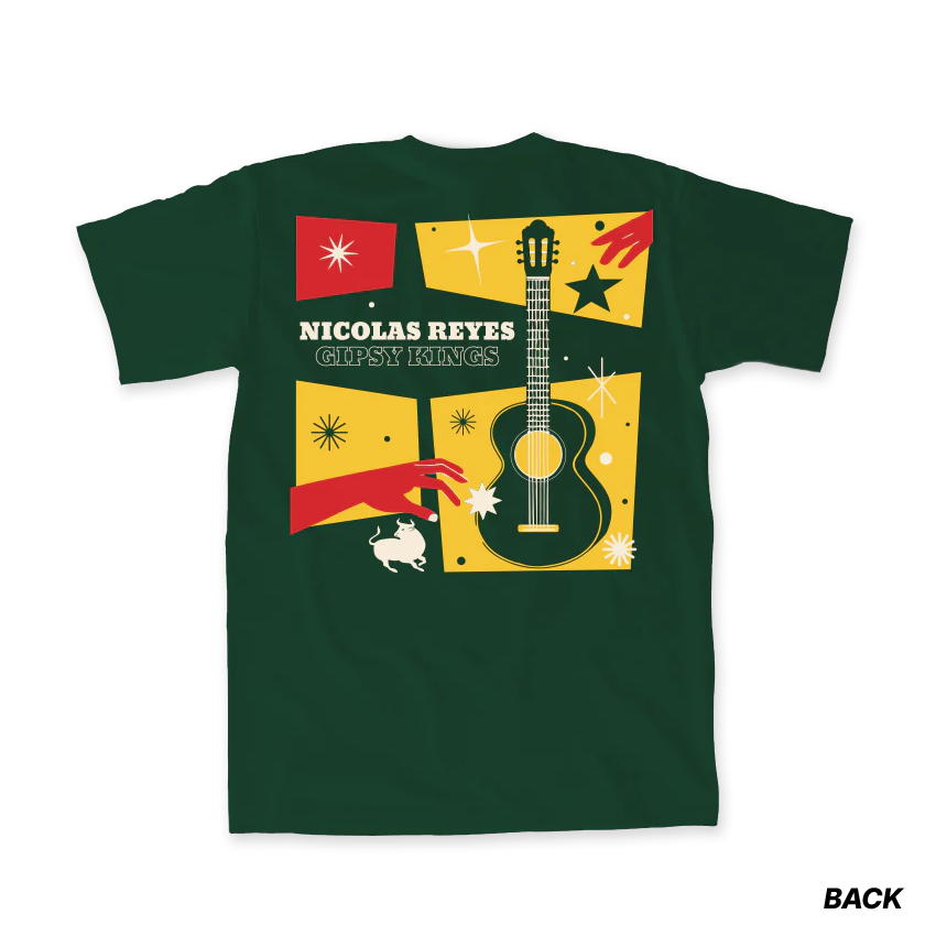 T-shirt vert GUITAR