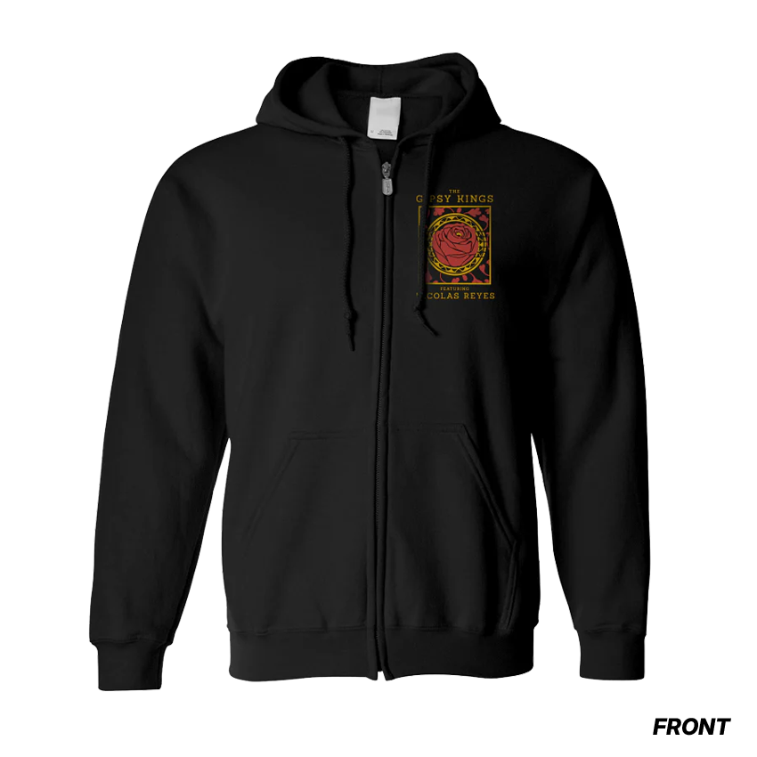 ROSE Black Zipped Hoodie